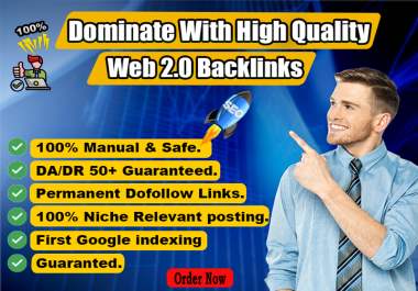 I will provide 100 manually powerful SEO Web 2.0 backlink to boost your Google ranking.