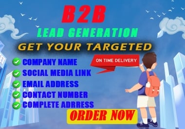 I will provide specialized 100 B2B Lead generation Email list building for your website 