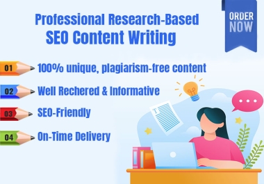 2x600 words Unique and Professional research-based SEO content & Article writing