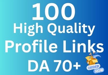 Boost your SEO with High Quality 100 Profile Backlinks Manually