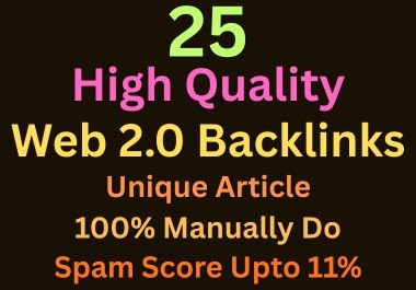 Skyrocket your Google Ranking with 25 High Quality Web 2.0 Backlinks