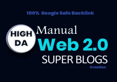 Create 50 Unique High Authority Web 2.0 Backlink To Linking Your Website With Google Index