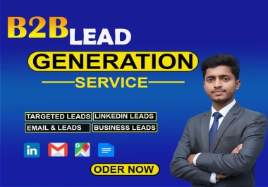 I will work on b2b lead generation,  email list building,  direct website and number creation