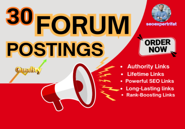 Forum Posting Service High Quality Manual Posts