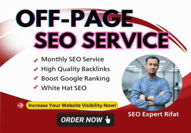 Monthly Off-Page SEO Service with Powerful White Hat Link Building
