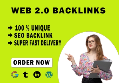 I will create 100 high authority web 2.0 backlinks to boost your Google ranking.