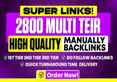 Super Links 2800 Multi Tier Backlinks Pyramid Professional SEO Package