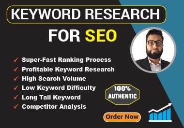 I will provide professional keyword research for any website to improve SEO
