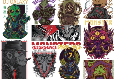 I will provide 10 Editable High-Resolution Graphic Shirt Designs Batch 1