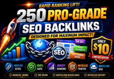 Rapid Ranking Lift 250 Pro-Grade SEO Backlinks Designed for Maximum Impact