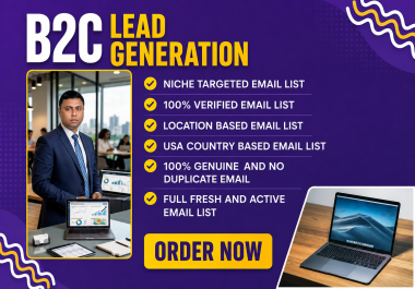 I will provide 10000 niche targeted verified B2C email list.