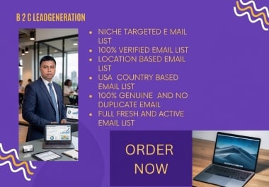 I will provide 10000 niche targeted verified B2C email list.