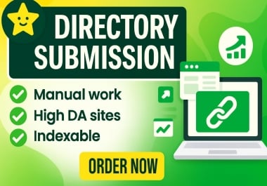 I will Make 100 High Quality Directory Submissions do follow backlinks high da pa site
