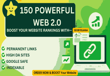 I will make 150 Web 2.0 high quality Backlinks Manual SEO Link Building