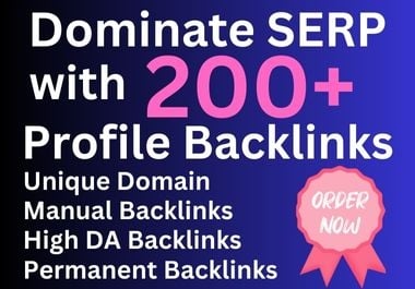 I Will Manually Create High Quality 200+ Profile Backlinks for SEO Domination