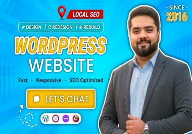 Build,  Rebuild,  Clone or Fix WordPress Website with Local SEO
