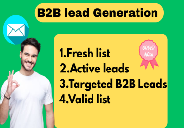 Will provide you targeted B2B email list,  Lead Generation