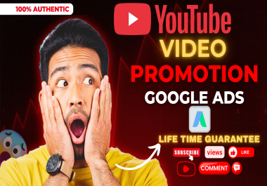 I will do organically youtube video promotion with google adwords