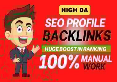 I will create 100 high authority profile backlinks manually for powerful SEO ranking