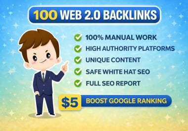 build 100 high authority web 2.0 backlinks manually for SEO