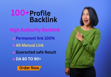 I will create 100 indexable profile Backlinks authority