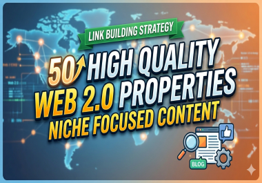 50 High Quality Web 2.0 Properties with Niche Focused Content