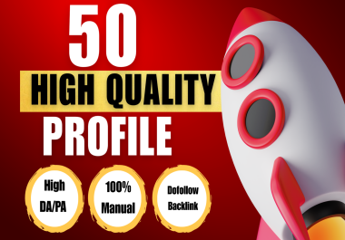 50 High Quality Profile Creation Backlinks Manual Authority Sites Safe SEO