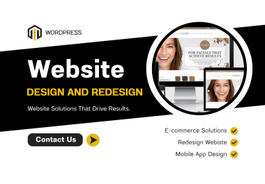I will design and redesign a modern WordPress website in 24 hours