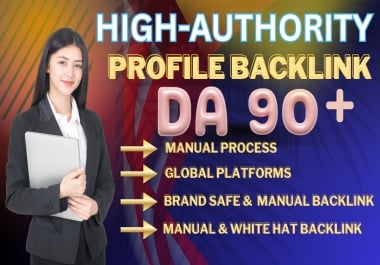 I will create 100 high authority profile backlinks manually SEO