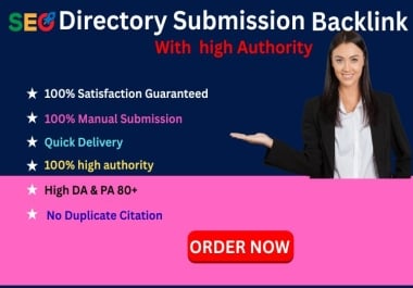 I will create 80 directory submission SEO backlink and listing links