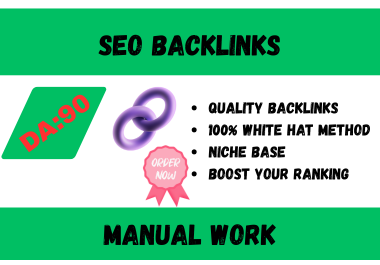 Build High Quality SEO Dofollow Backlinks For Sure Rank,  Linkbuilding