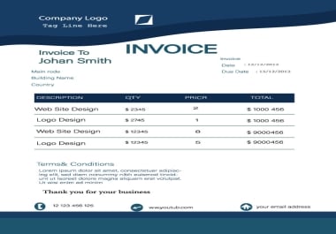 I Will Create Modern Invoice Design for Any Type of Business