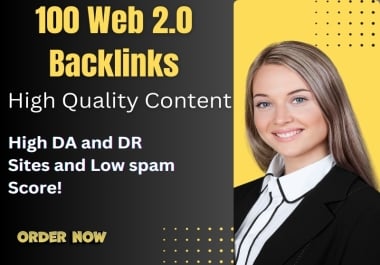 I will build 100 premium web 2 0 backlinks.