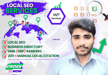 I will do local SEO,  GMB GBP ranking and 200+ manual local citations