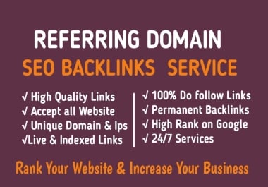 I will create 3000 referring domain high quality SEO backlinks for google ranking