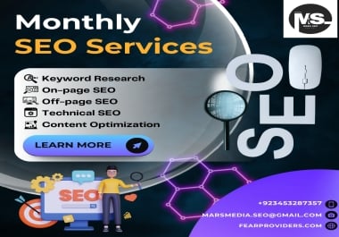 Monthly SEO Service Google Ranking,  GEO SEO,  AEO & High DA Backlink Building
