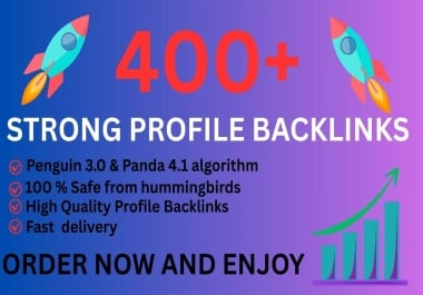 400 Profile Backlinks DA 90 Plus Manual SEO Link Building