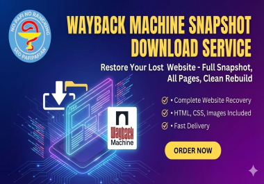 Full Website Recovery from Archive. org Wayback Machine Fast Delivery