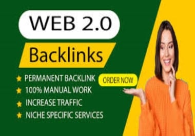 High authority web 2.0 backlinks manually created with unique content.