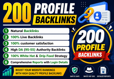 I Will Build 200 Manual High Authority Profile Backlinks