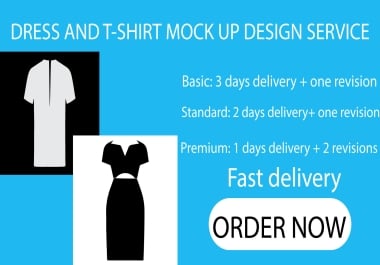 Professional T-Shirt and Dress Mockup Design for Branding