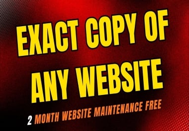 I will copy,  clone,  or redesign any website professionally