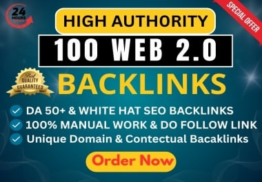 Stuck on Google Page 2 Get 20-100 High DA Manual Web 2.0 Backlinks Safely