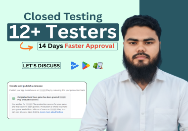 professional google play closed testing with 12 real testers and report