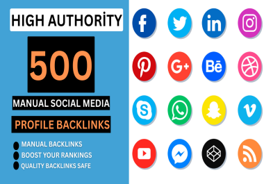 I will build 500 manual SEO backlinks from high authority websites