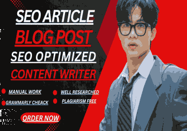 I will write an seo optimized blog post or article for your site