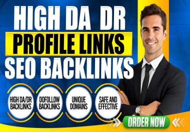i will do 50 high quality dofollow authority SEO profile backlinks