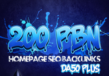 I will build 200 DA50+ PBN homepage SEO backlinks