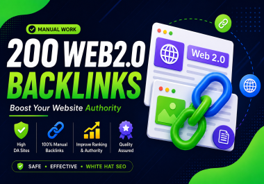 I will do Manual Web 2.0 Backlink Building for Stronger Search Rankings