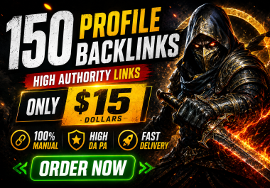 Get 150 manual profile creation backlinks for website ranking